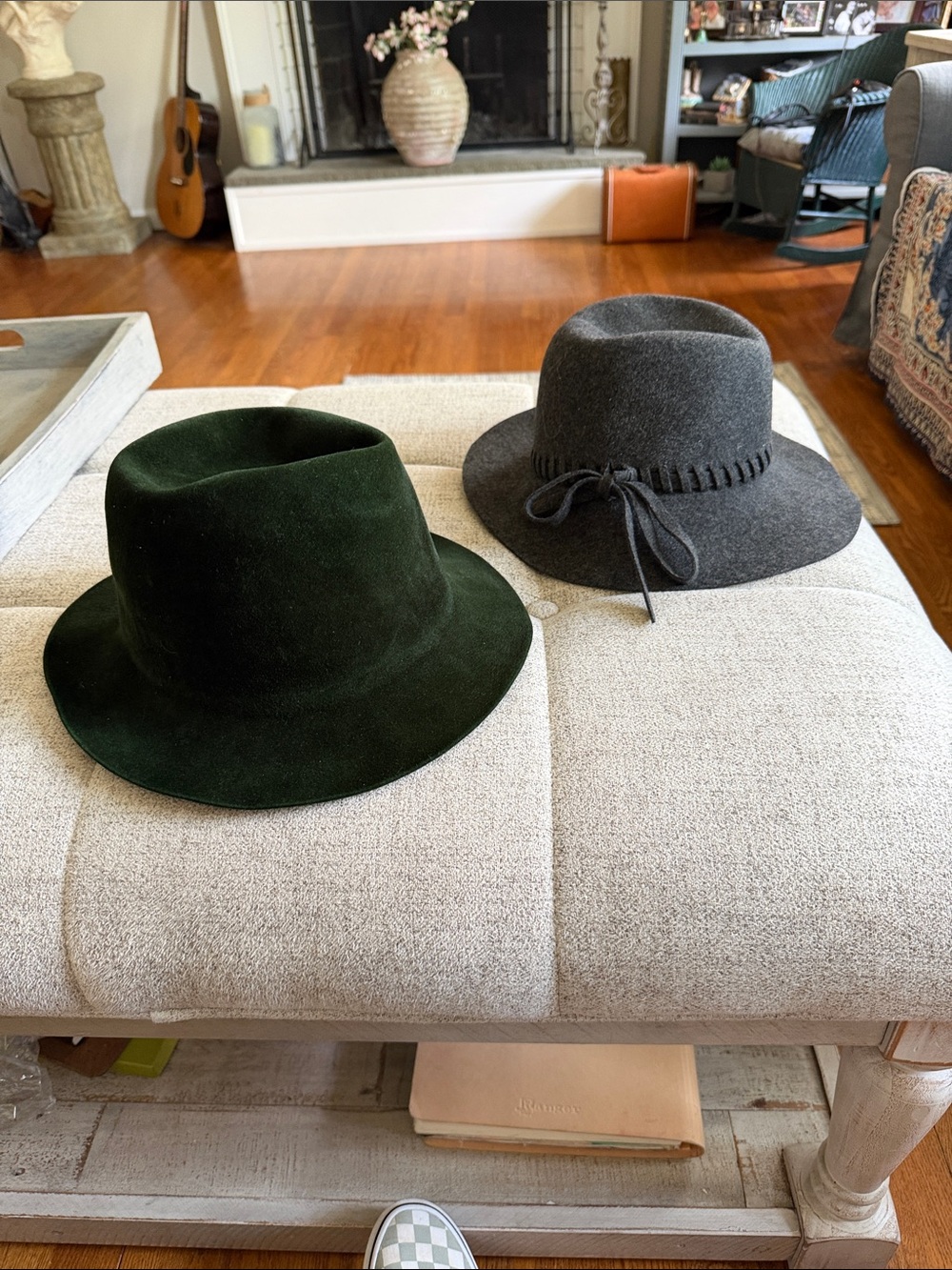 Lord & Taylor Vintage Fedora Hat Lot of 2 Women’s Wool Felt Green Gray Classic